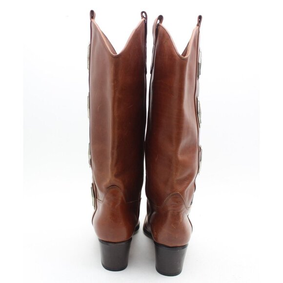 Vintage Brown Heeled Boots - Picture 7 of 11
